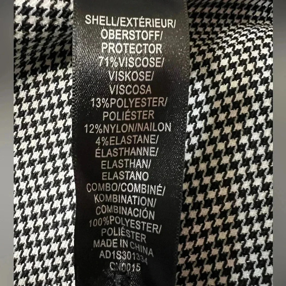 Adrianna Papell Womens Jacquard Long Topper Jacket Houndstooth Size M - Picture 4 of 5